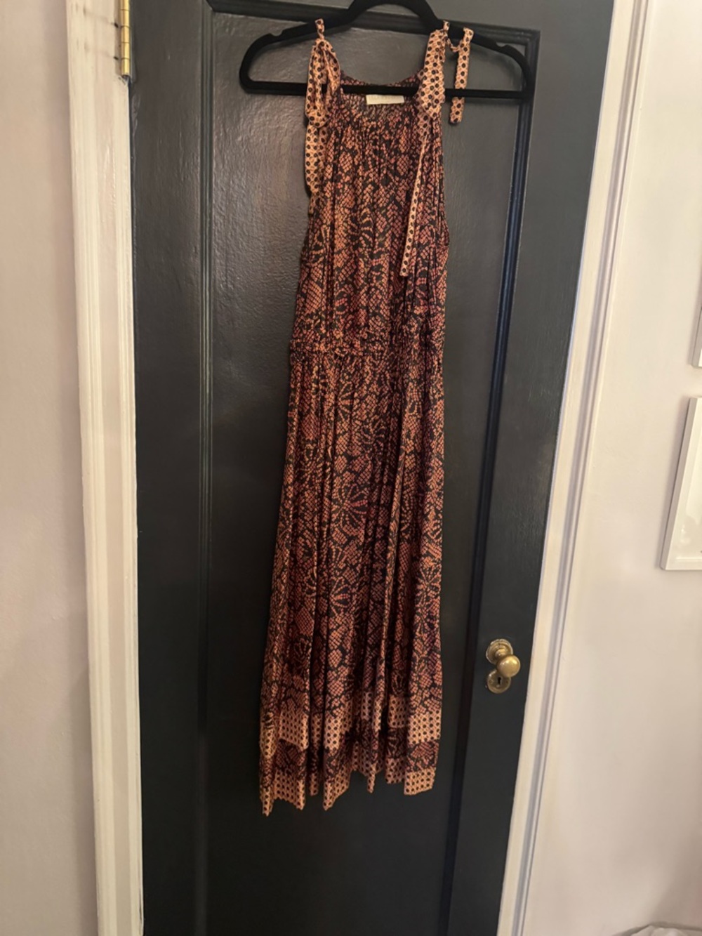 Women’s Sleeveless Maxi Dress in Rust and Black Ulla Johnson